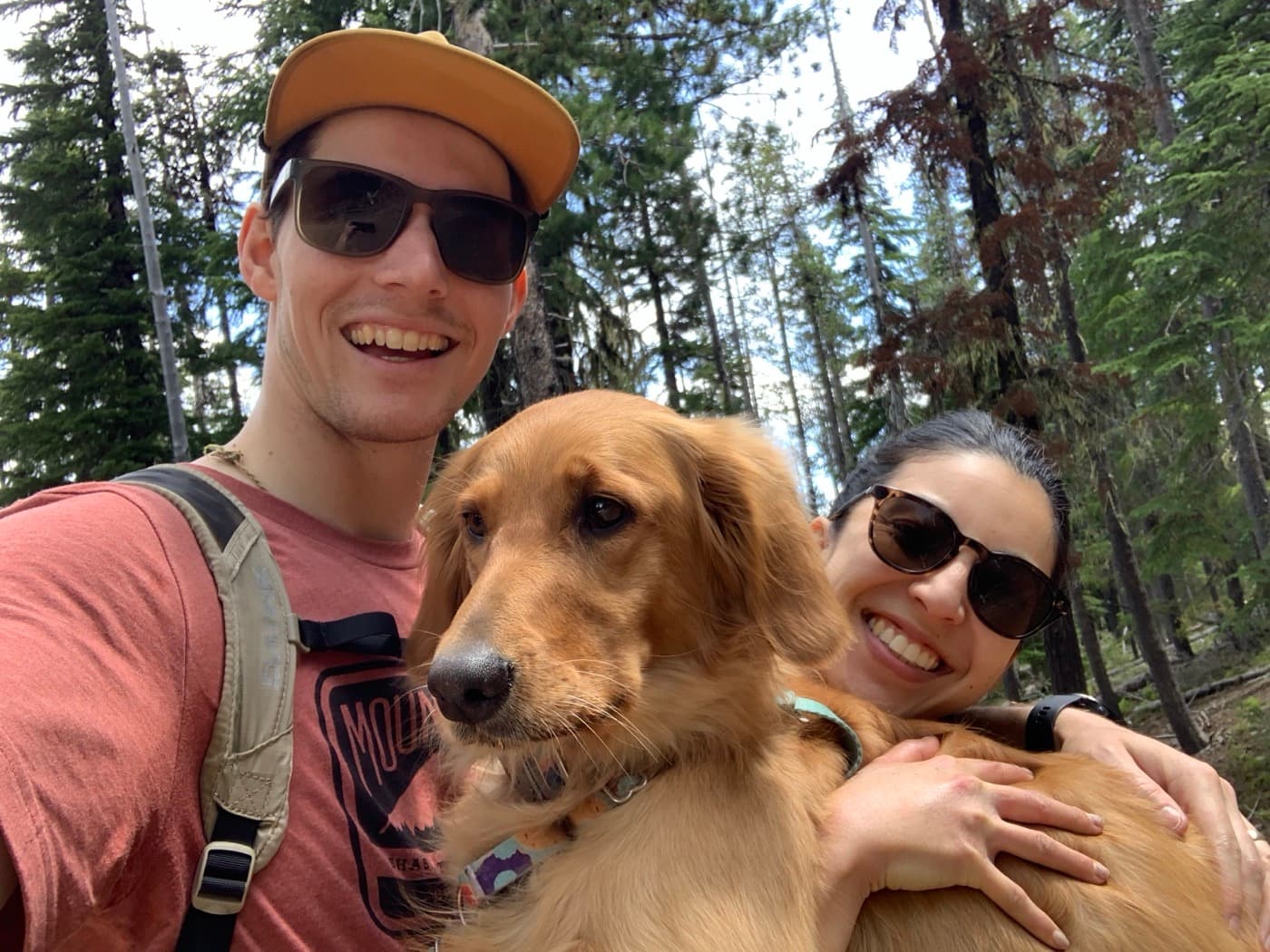 Ben, Amelia, and their dog Mia